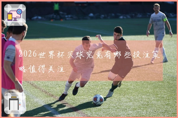 2026世界杯买球究竟有哪些投注策略值得关注